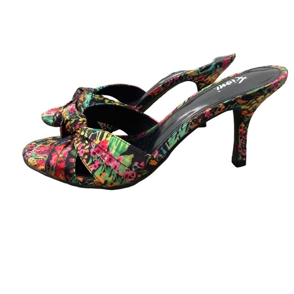 Fioni Floral Knotted Bow Open Toe Heels Size 8 NWOT - Picture 10 of 10